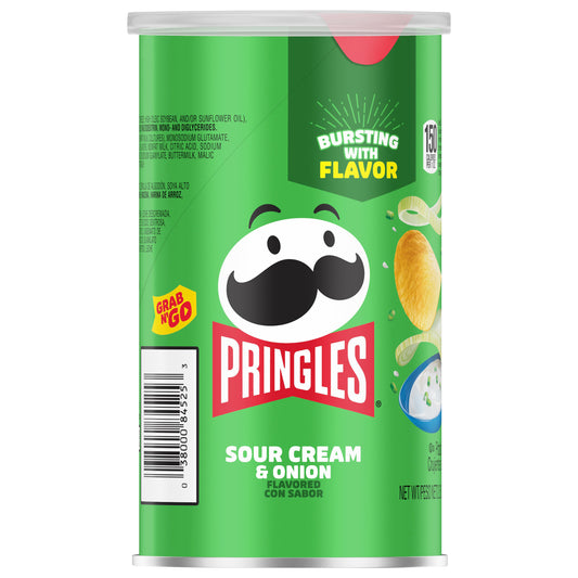 Pringles Grab N' Go Sour Cream & Onion Flavored Potato Crisps 2.5 oz