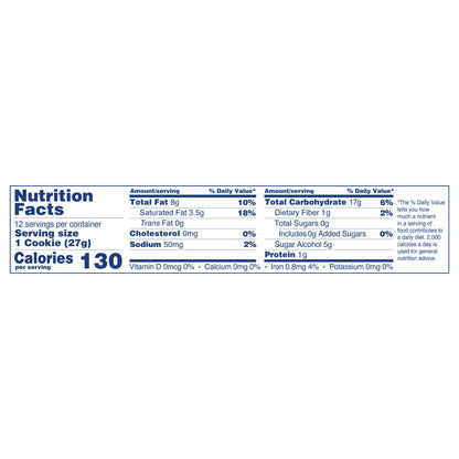 VOORTMAN Bakery Zero Sugar Fudge Striped Shortbread Cookies 11.3 oz