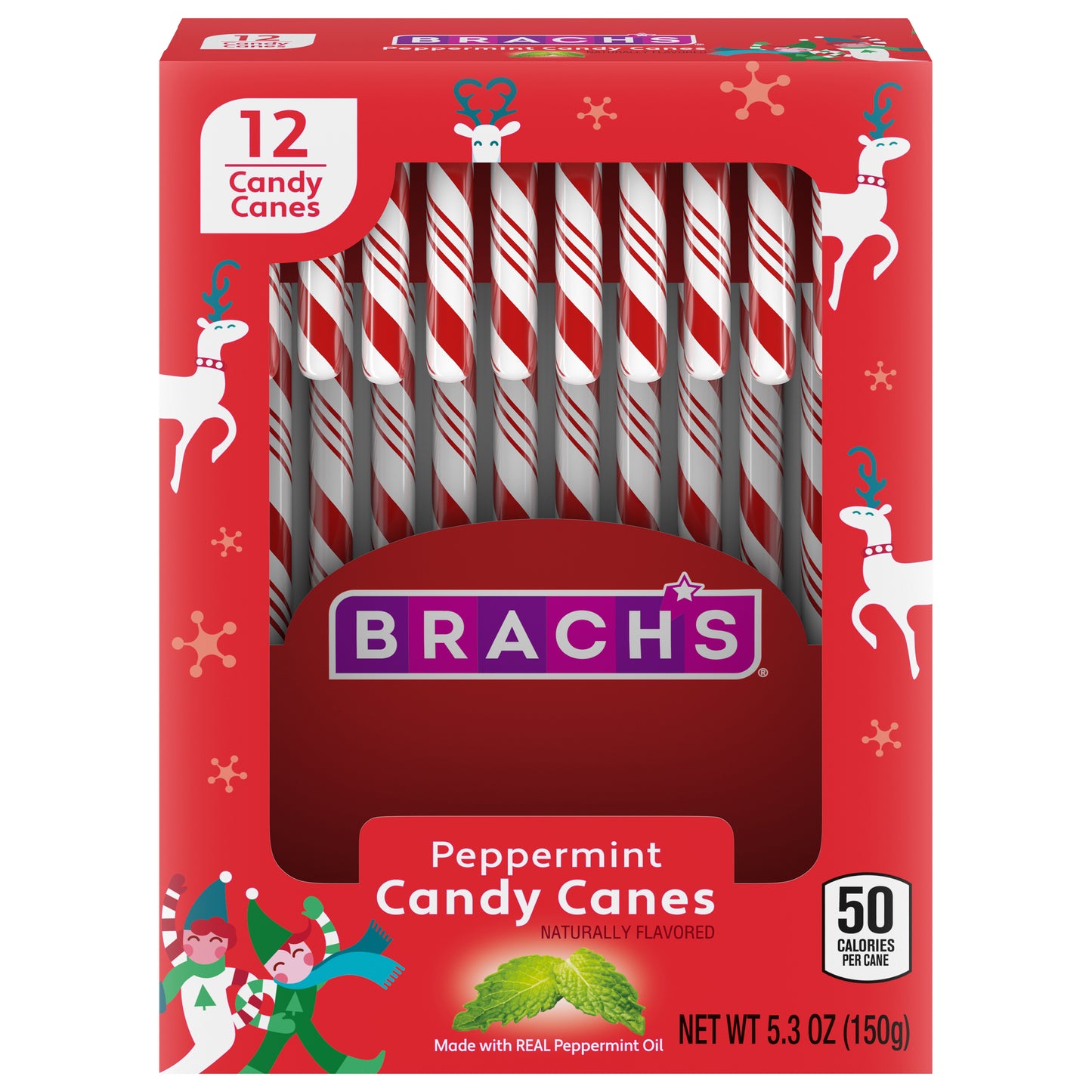 Brach's Peppermint Candy Canes 12 ea