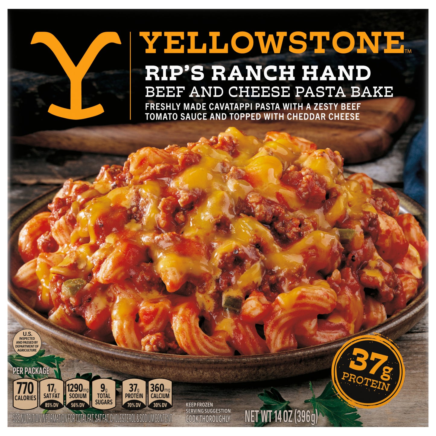 Yellowstone® Rip’s Ranch Hand Beef and Cheese Pasta Bake, 14 oz (Frozen)