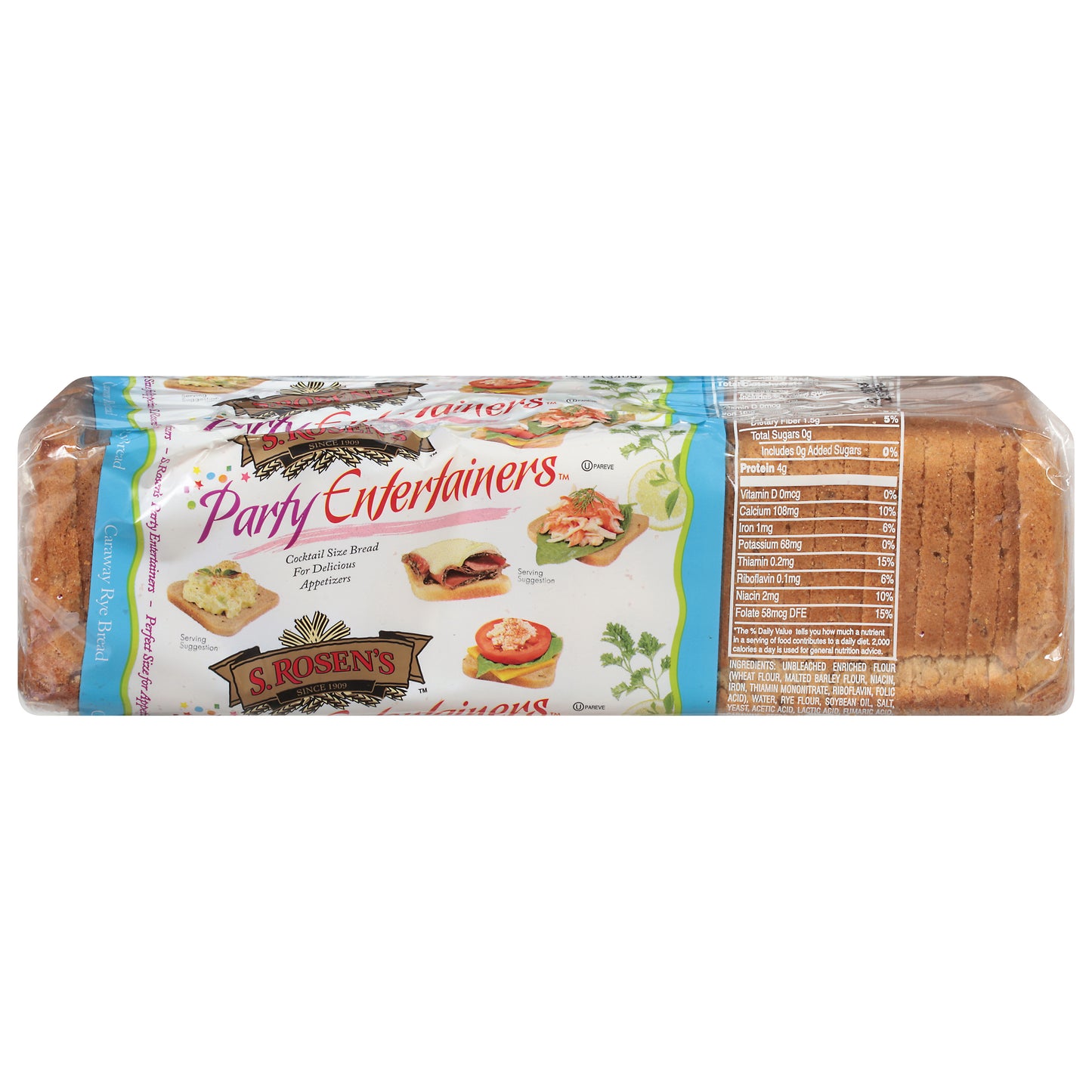 S. Rosen's Party Entertainers Caraway Rye Bread 12 oz