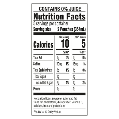 Capri Sun Roarin' Waters Fruit Punch, Strawberry Kiwi & Tropical Punch Flavored with other natural flavor Water Beverage, 30 ct Box, 6 fl oz Drink Pouches