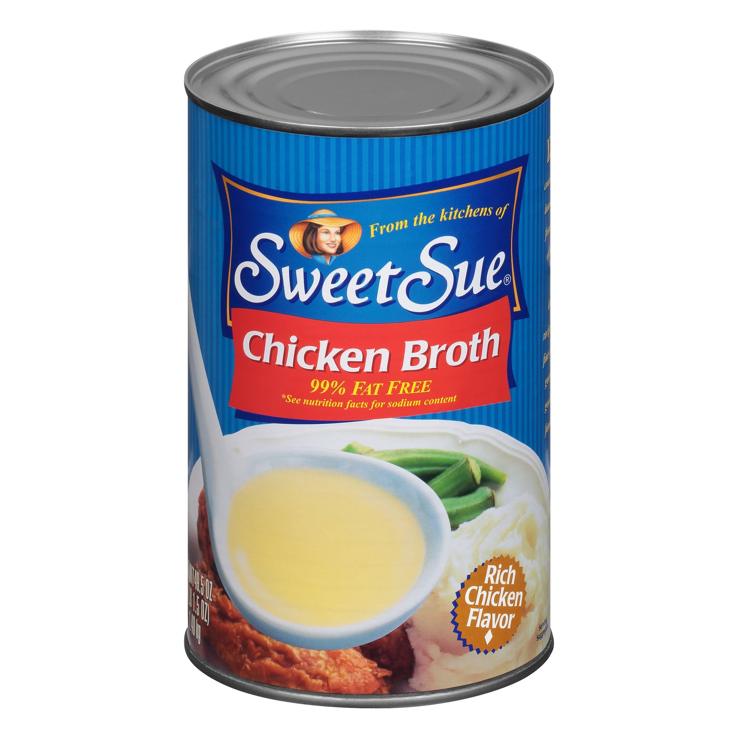 Sweet Sue® 99% Fat Free Chicken Broth 49.5 oz. Can