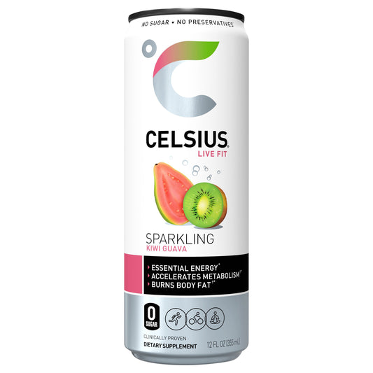 Celsius Energy Drink Sparkling Kiwi Guava 12 Fl Oz