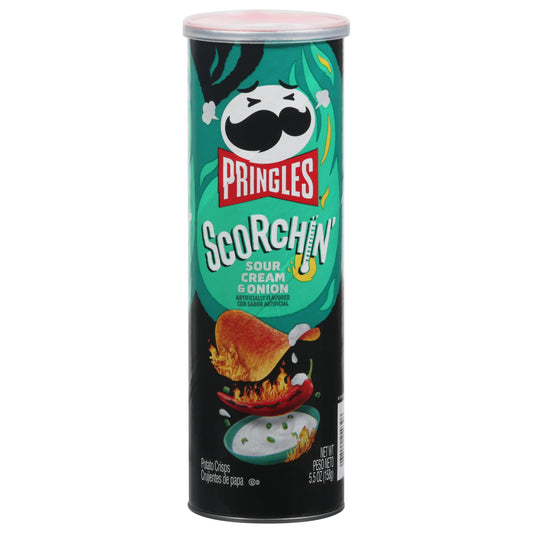 Pringles Scorchin Sour Cream & Onion Potato Crisps 5.5 oz