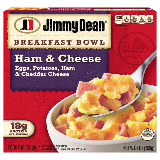 Jimmy Dean Breakfast Bowl, Ham, Frozen, 7 oz Bowl