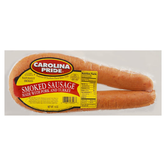 Carolina Pride Smoked Sausage 14 oz Bag