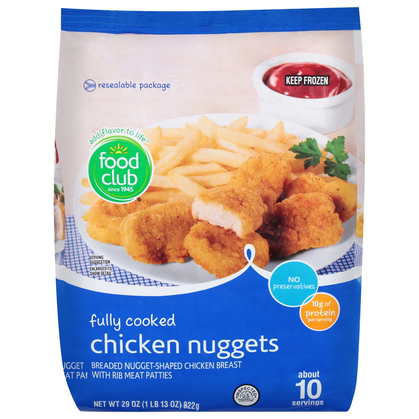 Food Club Fully Cooked Chicken Nuggets 29 oz