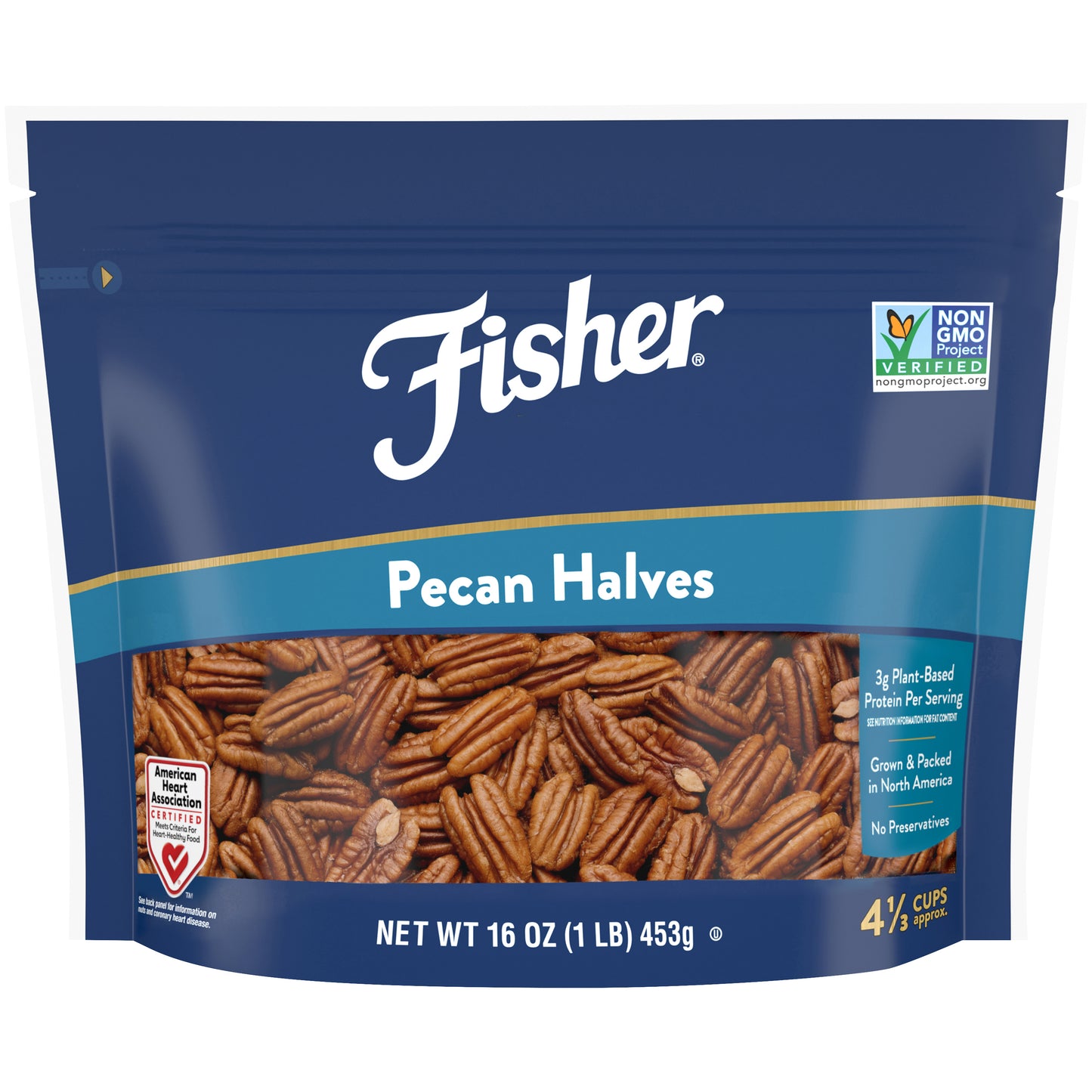 Fisher Pecan Halves 16 oz