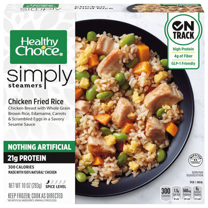 Healthy Choice Simply Steamers Chicken Fried Rice, Frozen Meal, 10 oz. Bowl