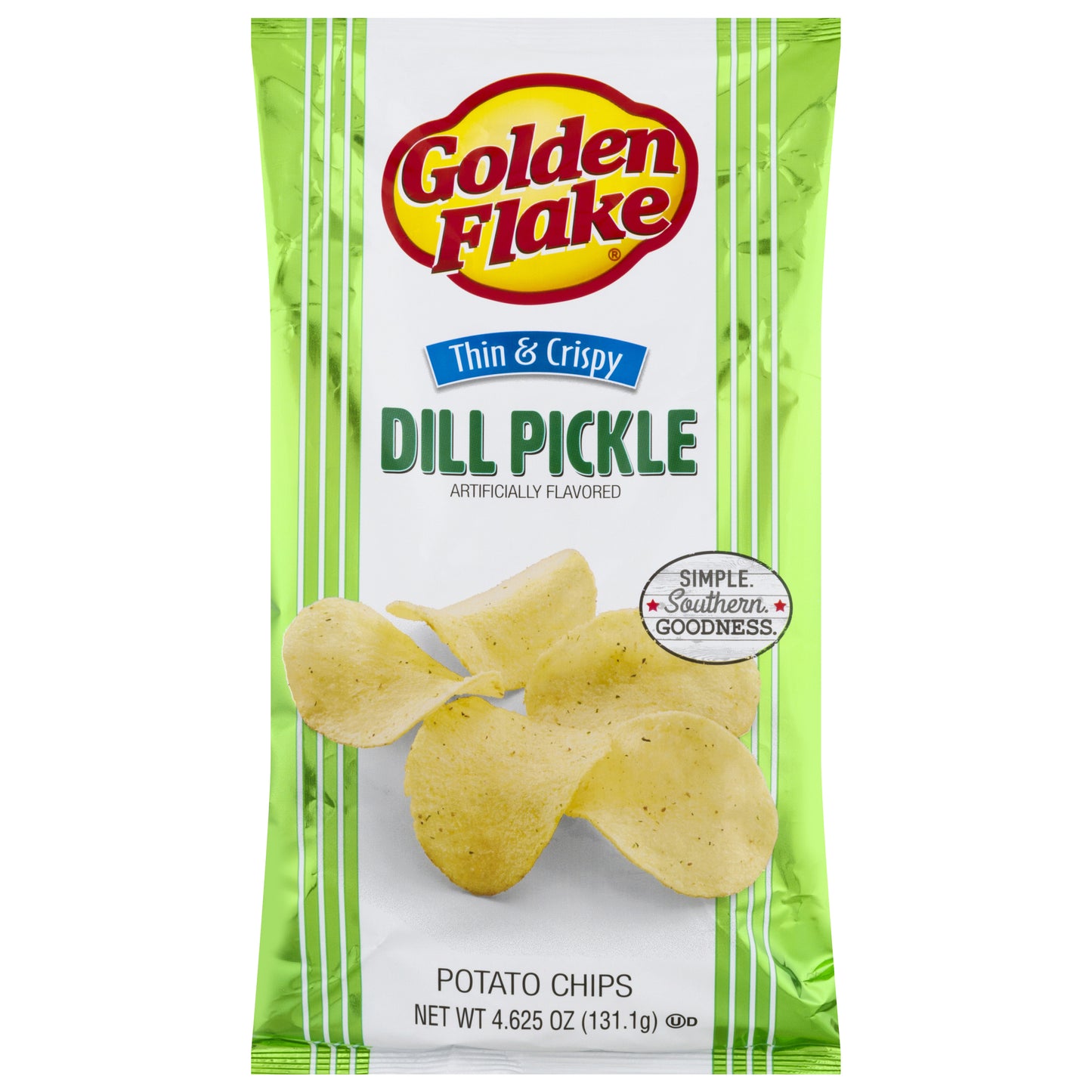 Golden Flake Thin & Crispy Dill Pickle Potato Chips 4.625 oz