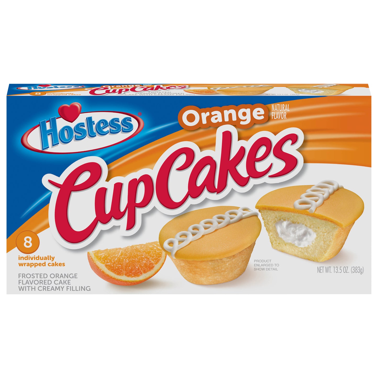 HOSTESS Orange Flavored Cupcakes, 8 Count , 13.5 oz