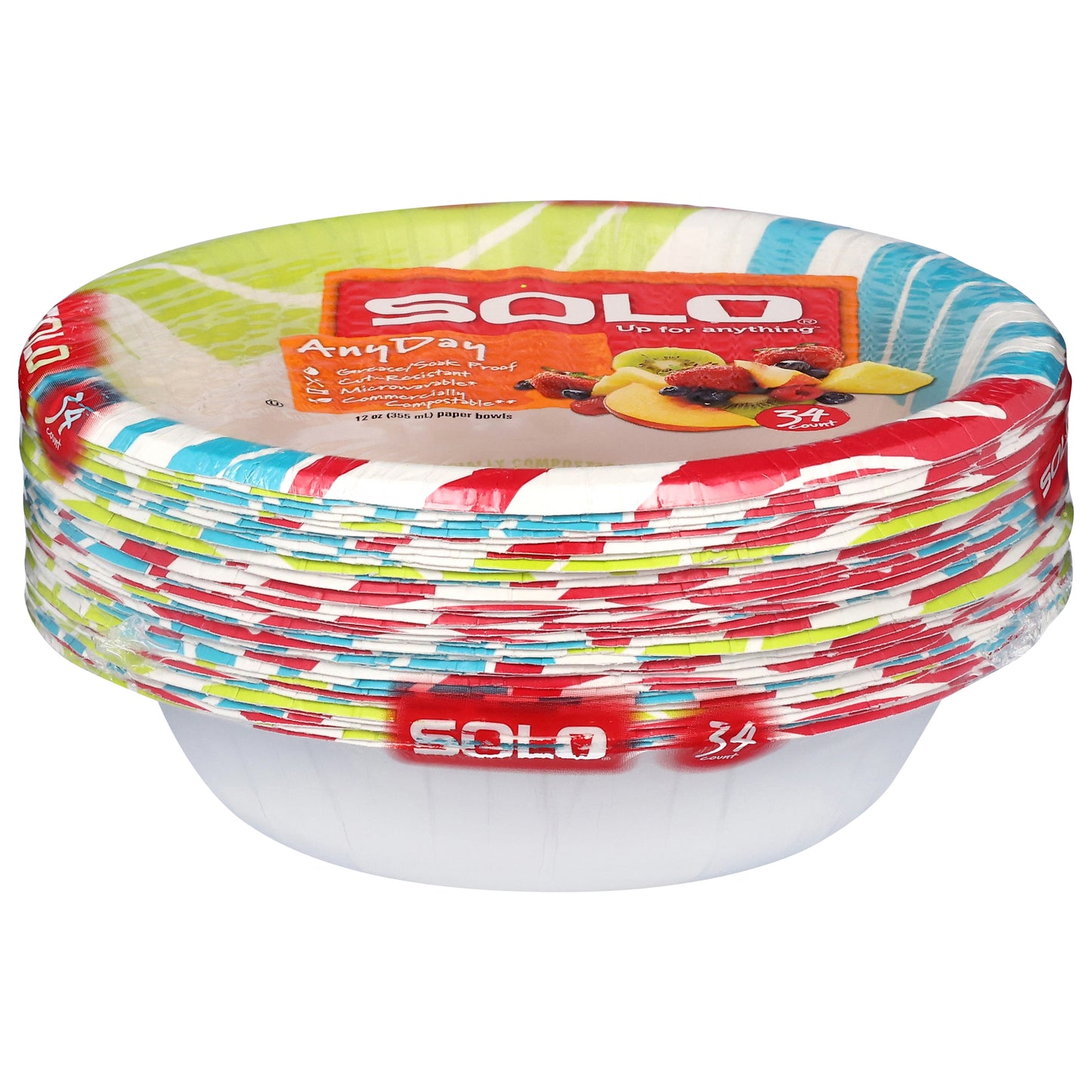 Solo Any Day 12 Oz Paper Bowls 34 ea