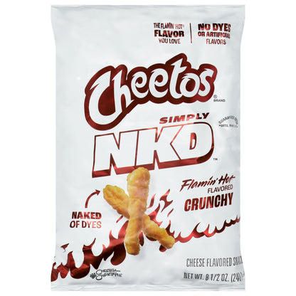 Cheetos Simply NKD Crunchy Flamin' Hot Flavored Cheese Flavored Snacks 8.5 oz