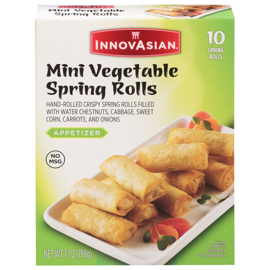 InnovAsian Appetizer Mini Vegetable Spring Rolls 10 ea