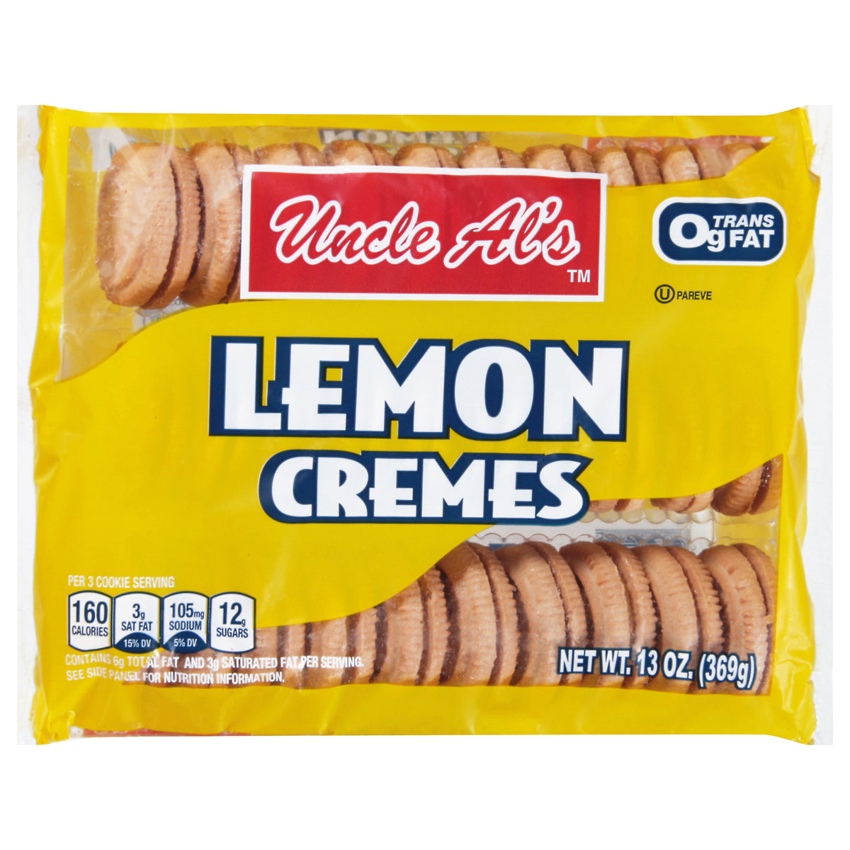 Uncle Al's Lemon Cremes Cookies 13 oz