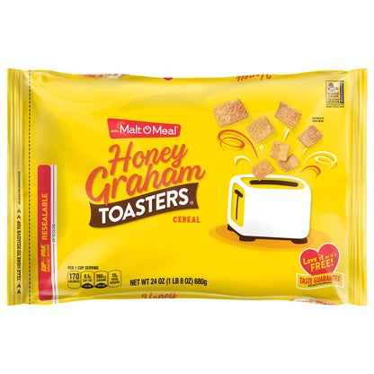 Malt O Meal Toasters Honey Graham Cereal Family Size 24 oz
