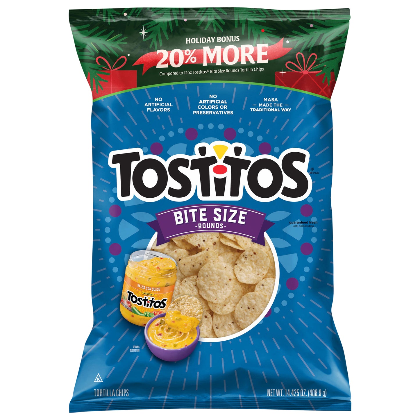 Tostitos Bite Size Bonus Tortilla Chips Regular 14.425 Oz