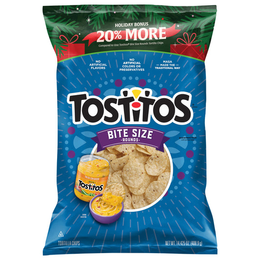 Tostitos Bite Size Bonus Tortilla Chips Regular 14.425 Oz