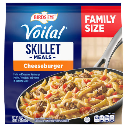 Birds Eye Voila! Cheeseburger Skillet Frozen Meal, 42 oz. Family Size Bag