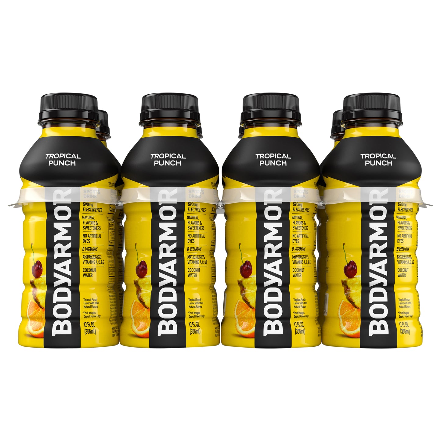 BODYARMOR Tropical Punch Electrolyte Sports Drink, 12 fl oz Bottles, 8 Pack