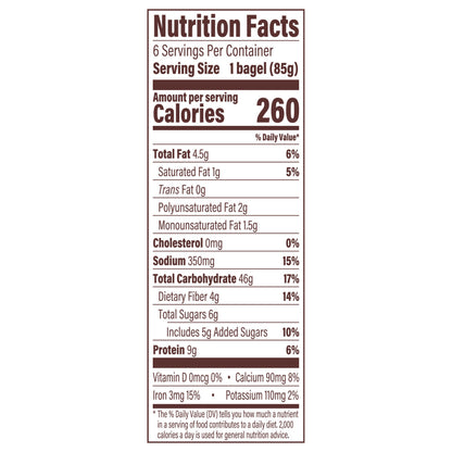 Thomas' Everything Bagels, 6 count, 18 oz