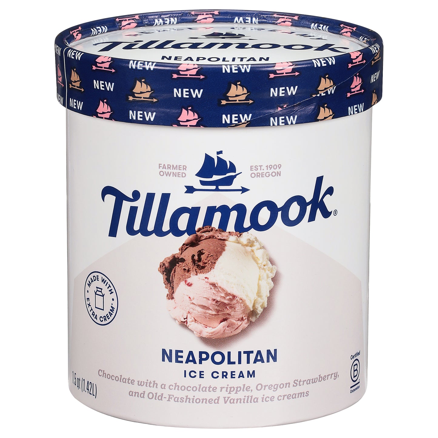 Tillamook Neapolitan Ice Cream 1.5 qt