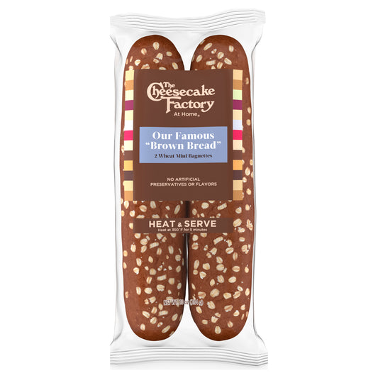 The Cheesecake Factory At Home Famous "Brown Bread" Wheat (Twin Pack) Mini Baguettes, 2 count, 10 oz