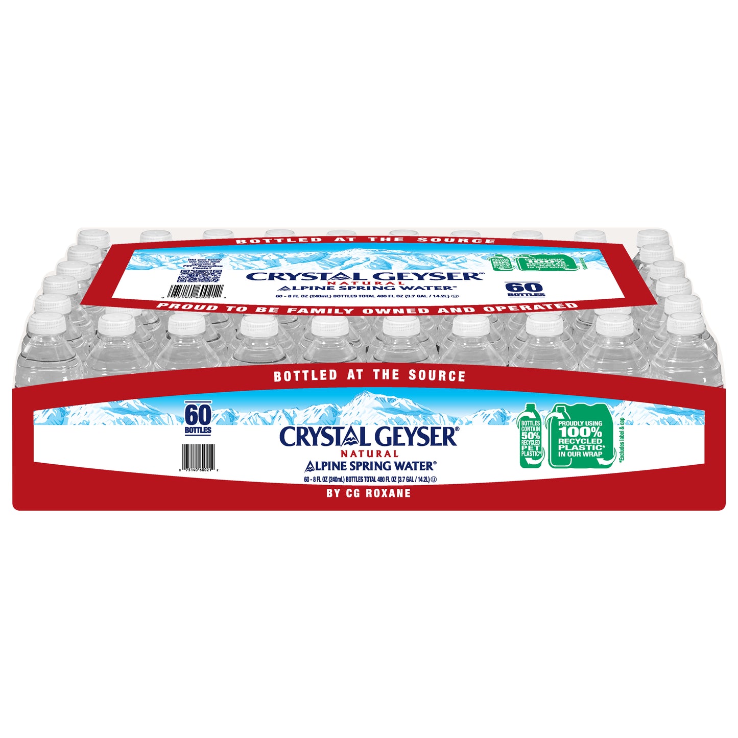 Crystal Geyser Natural Alpine Spring Water 60 - 8 fl oz Bottles