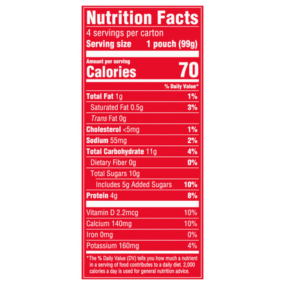 Danimals Pouches Strawberry Squeezable Low Fat Yogurt, 4 Ct, 3.5 OZ Yogurt Pouches