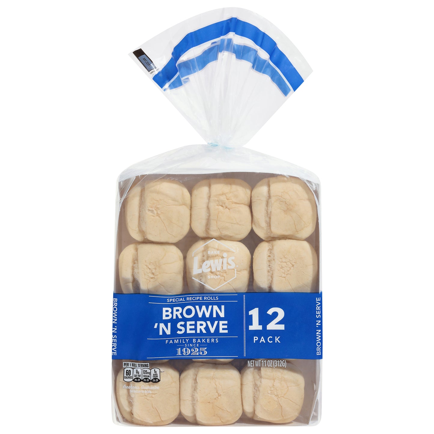 Lewis Bake Shop Brown 'N Serve Rolls 12 Pack