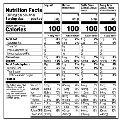 Quaker Instant Grits Variety 0.98 Oz 10 Count