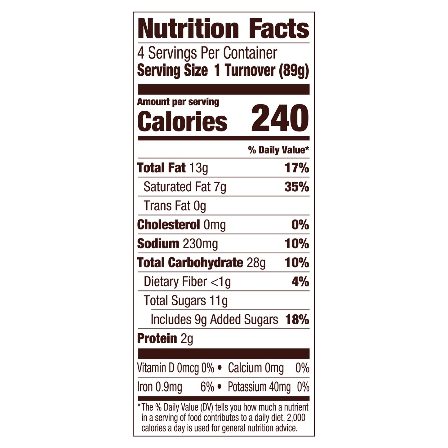 Pepperidge Farm Apple Turnovers 4 ea