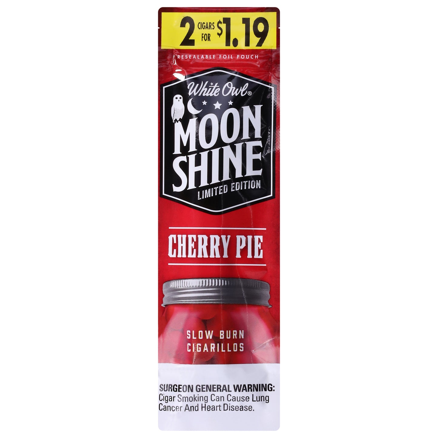 White Owl Moon Shine Cherry Pie Cigars 2 ea