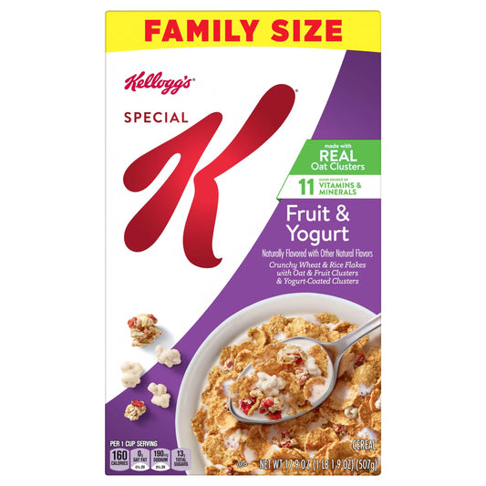 Kellogg's Special K Breakfast Cereal Fruit and Yogurt, 17.9 oz