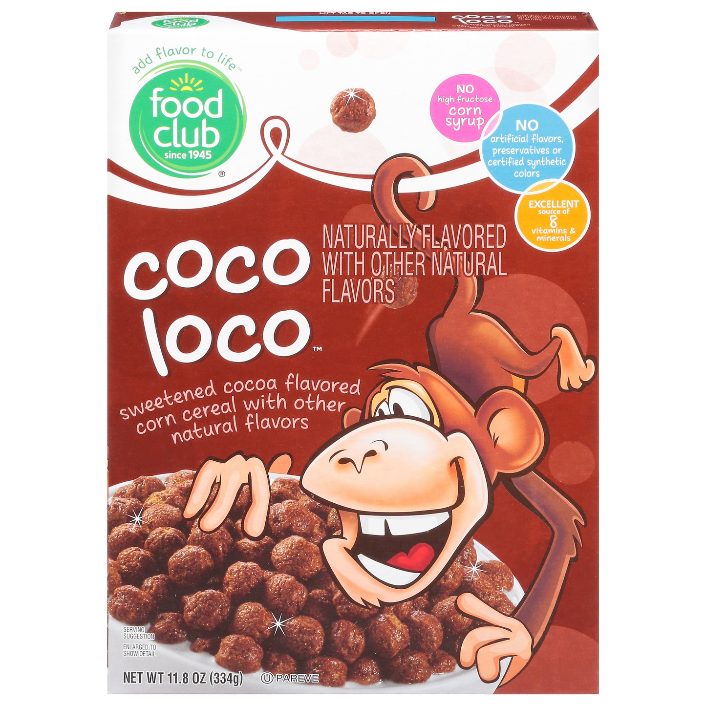 Food Club Toasted Oats Honey Nut Cereal 12.25 oz