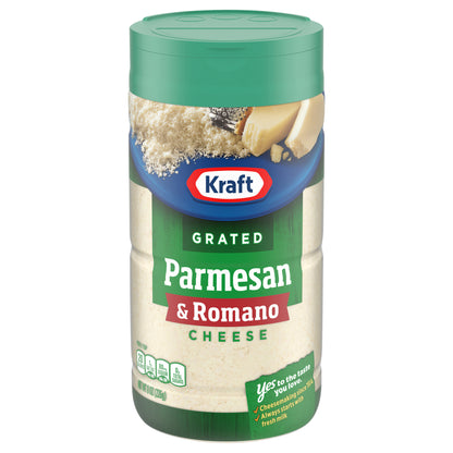 Kraft Parmesan & Romano Grated Cheese, 8 oz Shaker