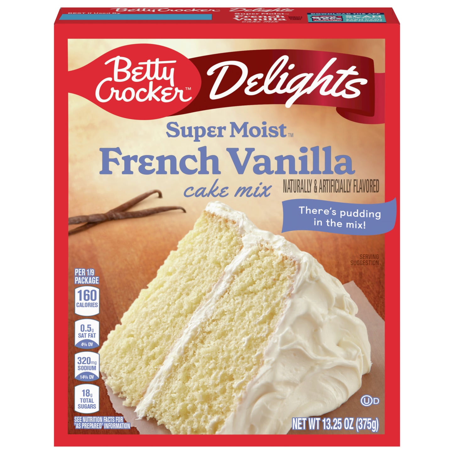 Betty Crocker Delights Supermoist French Vanilla Cake Mix, 13.25 OZ