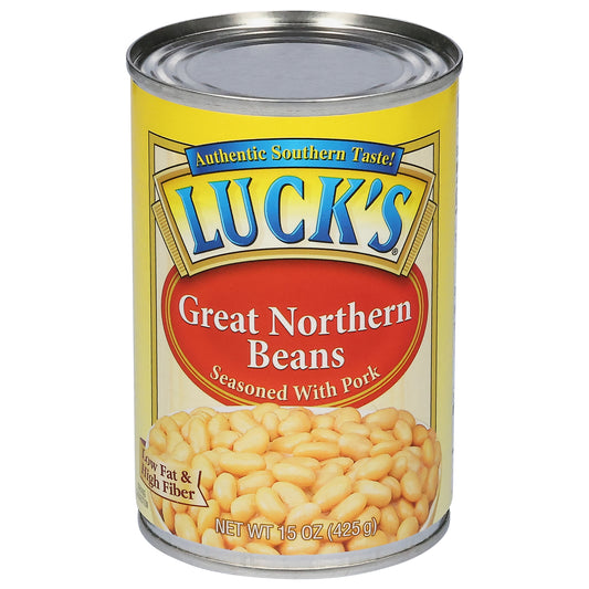 Luck's Seasoned with Pork Great Northern Beans 15 oz