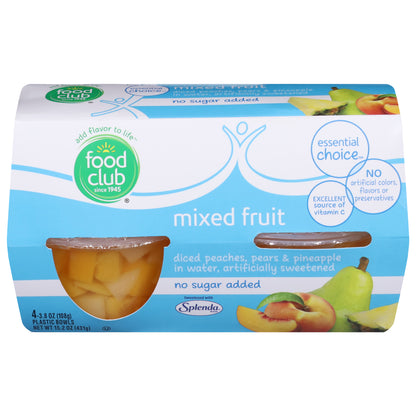 Food Club Essential Choice No Sugar Added Mixed Fruit 4 ea