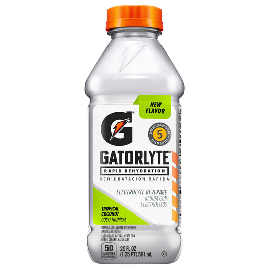 Gatorade Gatorlyte Lower Sugar Electrolyte Beverage Tropical Coconut 20 Fl Oz