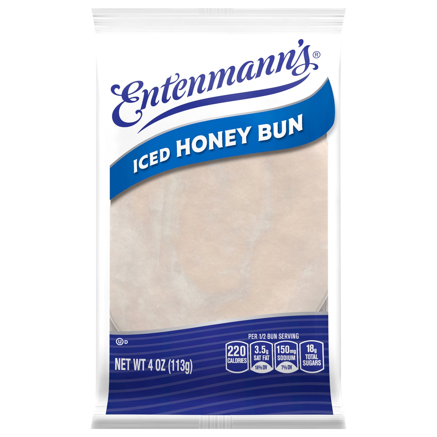 Entenmann's Iced Honey Bun, Individual, 4 oz