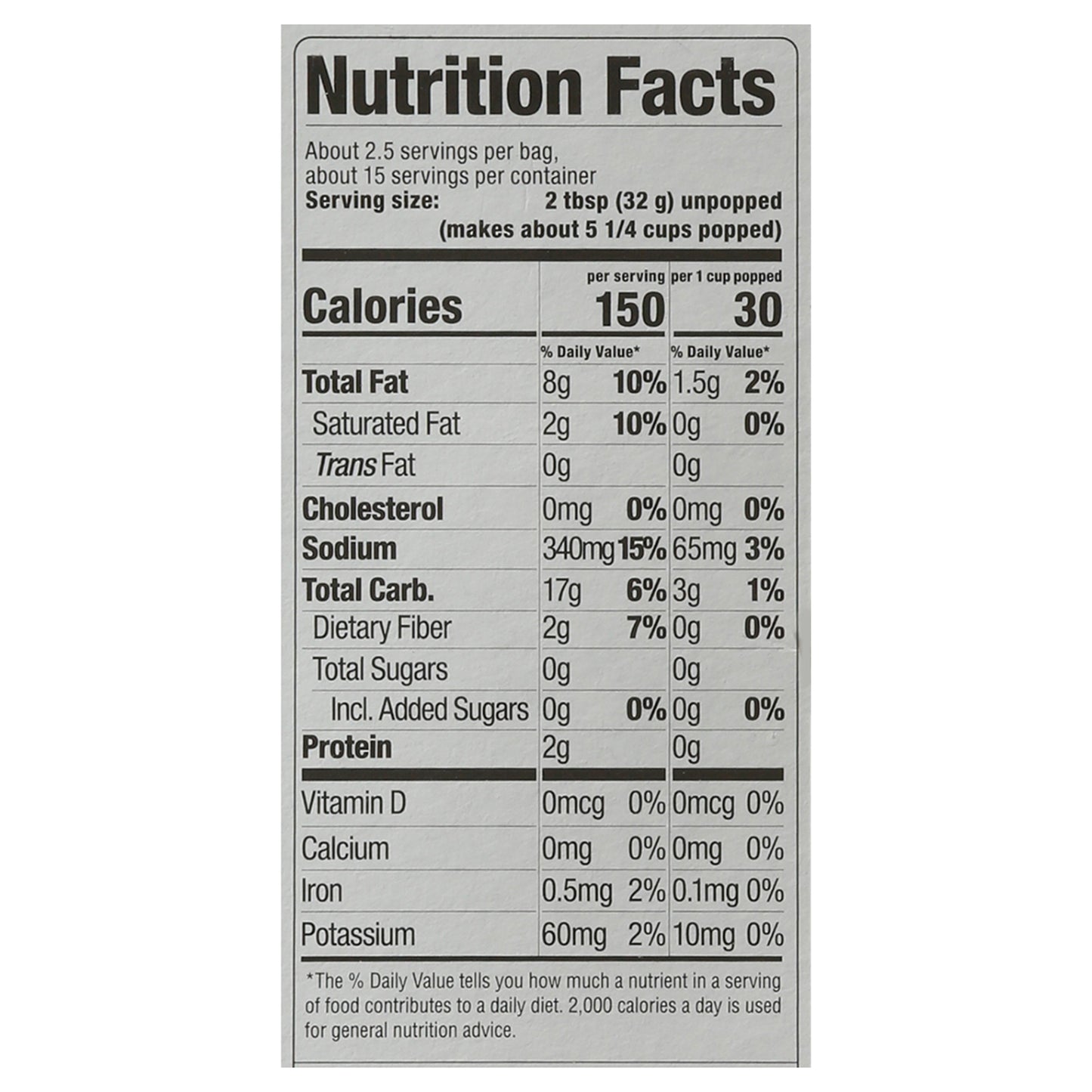 SkinnyPop Butter Flavor Popcorn Bag 6 ea