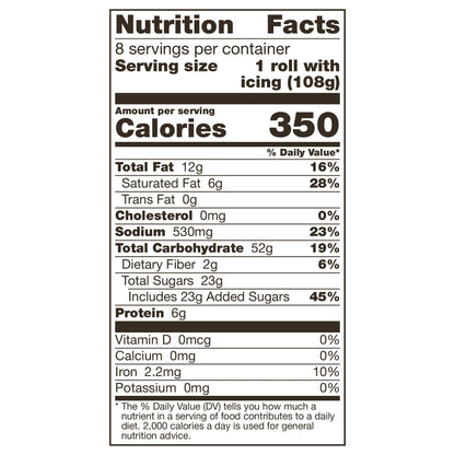 Pillsbury Grands! Cinnamon Rolls with Original Icing, Frozen Dough, 8 Ct, 30.5 oz
