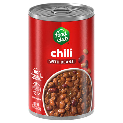 Food Club Chili with Beans 15 oz