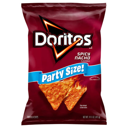 Doritos Tortilla Chips Spicy Nacho Flavored 14 1/2 Oz