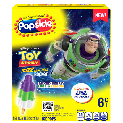 Popsicle Ice Pops Toy Story Buzz Lightyear Rocket 10.96 fl oz