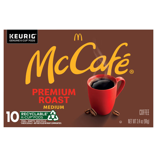 McCafe Premium Roast Coffee, Single Serve Keurig K-Cup Pods, Medium Roast, 10 Count