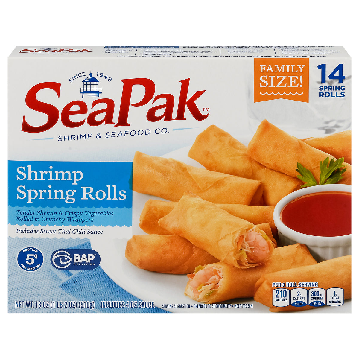 Seapak Spring Rool SeaPak Shrimp Spring Rolls Family Size 14 ea – Douglas Food Valu