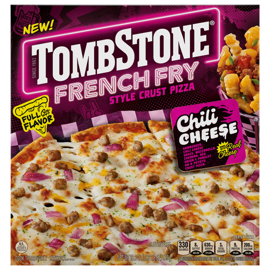 Tombstone French Fry Style Crust Chili Cheese Pizza, Gluten Free Pizza Crust, Frozen